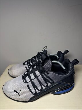 Puma axelion fade 2 Gray and Blue Athletic Sneakers
